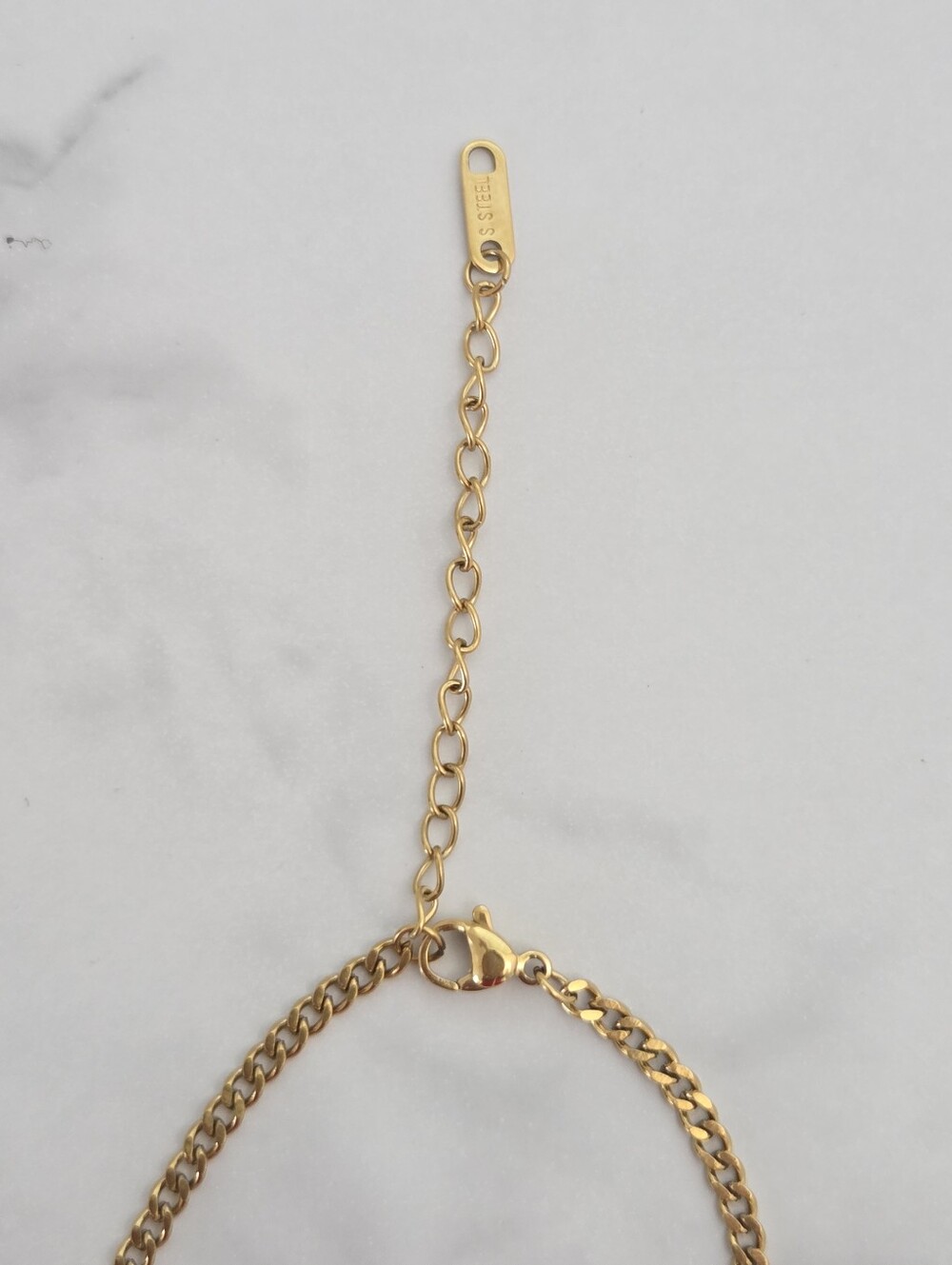 Gold Celestial Anklet Pearl Crescent Moon Star Charm Bracelet - Picture 14 of 16